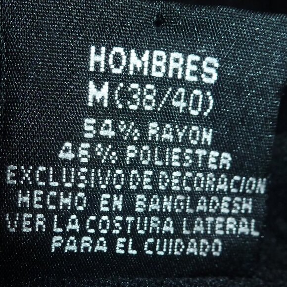 George Mens Embroidered Black/White Buttoned Short Sleeve Dress Shirt SzM(38/40) - Picture 6 of 7